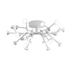 Adn 36 Light Flush Ceiling Light, Round 74cm, 100W LED, 3000K, 5500lm, White