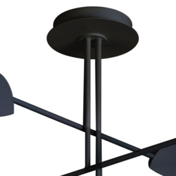 Capuccina 8 Light Fixed Pendant, 61.5W LED, 3000K, 4000lm, Black, 3yrs Warranty - thumbnail 3