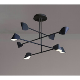 Capuccina 8 Light Fixed Pendant, 61.5W LED, 3000K, 4000lm, Black, 3yrs Warranty - thumbnail 2