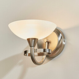 Cagney 1 Light Wall Light Satin Chrome with White Painted Glass Shade, G9 - thumbnail 2