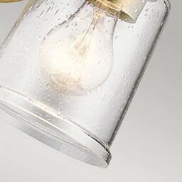 Waverly 1 Light Wall Light, Natural Brass, E27 - thumbnail 5
