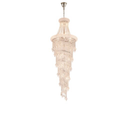 Alexandra Pendant 4 Layer Spiral 25 Light E14 Polished Chrome/Crystal Item Weight: 28.6kg - thumbnail 1