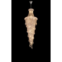 Alexandra Pendant 4 Layer Spiral 25 Light E14 Polished Chrome/Crystal Item Weight: 28.6kg - thumbnail 2