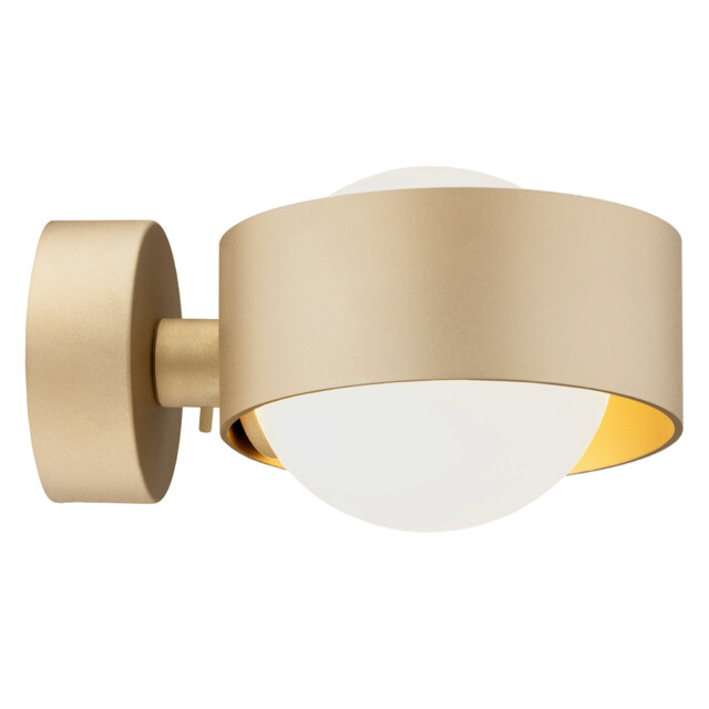 Massimo Plus Outdoor Globe Wall Lamp Opal Matt, Gold IP44 - image 1