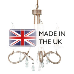 Christina Chandelier 3 Light Silver, Gold Finish, E14 - thumbnail 5