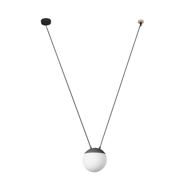 Mine 1 Light Ceiling Pendant Wood, Dark Grey, E27 - image 1