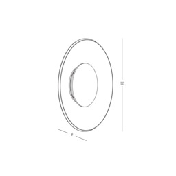 Aerisca 32cm Integrated Led Wall Lamp Black Matt-Tawny Glass LED 2700-3000K Dimmable - thumbnail 2