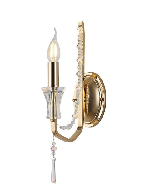 Armand Wall Lamp 1 Candle Light E14 French Gold, Crystal - image 1