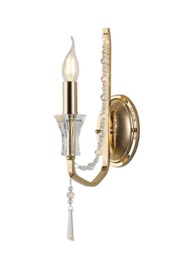 Armand Wall Lamp 1 Candle Light E14 French Gold, Crystal - thumbnail 1