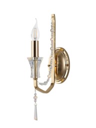 Armand Wall Lamp 1 Candle Light E14 French Gold, Crystal - thumbnail 5