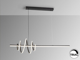 Tornado Bar Pendant Ceiling Light Black LED 3000K - thumbnail 5