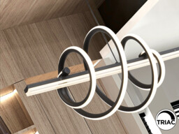 Tornado Bar Pendant Ceiling Light Black LED 3000K - thumbnail 3