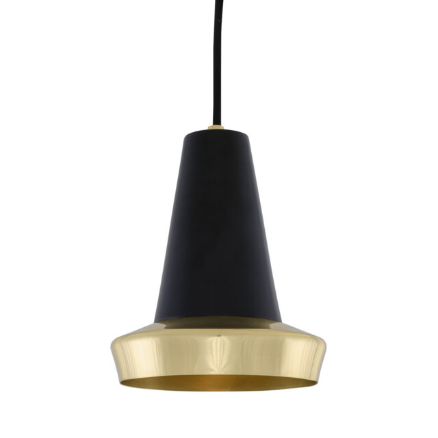 Malabo Dome Pendant, Polished Brass & Matt Black - image 1