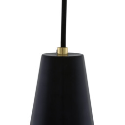 Malabo Dome Pendant, Polished Brass & Matt Black - thumbnail 3