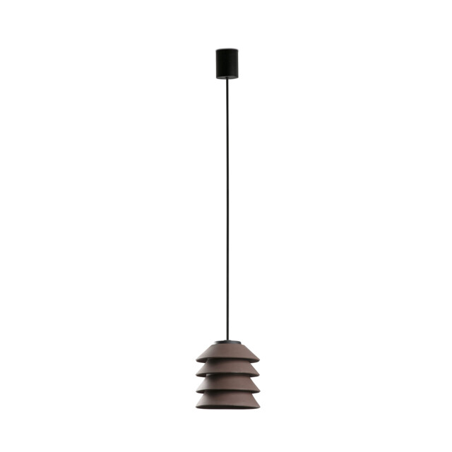 Toba Outdoor Pendant Ceiling Light Brown E27 IP65 - image 1