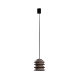 Toba Outdoor Pendant Ceiling Light Brown E27 IP65 - thumbnail 1