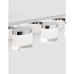 Sabia 4 Light Bathroom Wall Lamp Chrome Aluminium LED 20W 1906Lm 3000K IP44 - thumbnail 3