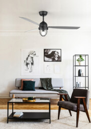 Mariner LED Ceiling Fan Black, With E27 Lamp - thumbnail 2