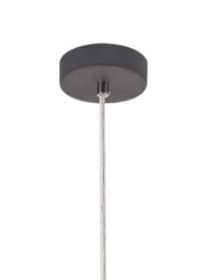 Burlington 1 Light Ceiling Pendant E14, Matt Grey, Polished Chrome, Cognac - thumbnail 5