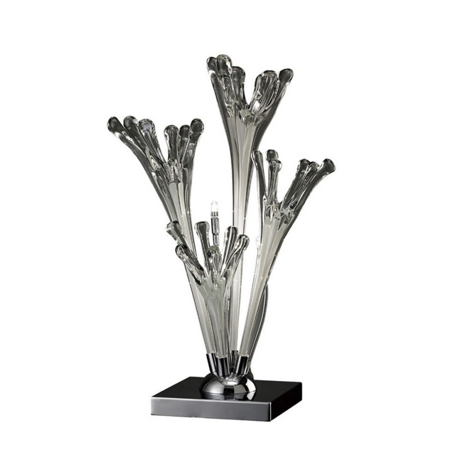 Love Table Lamp 3 Light G4 Polished Chrome/White Glass, NOT LED/CFL Compatible - image 1