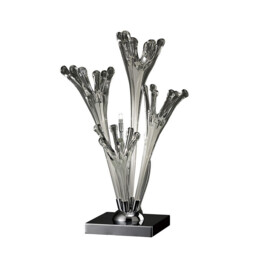 Love Table Lamp 3 Light G4 Polished Chrome/White Glass, NOT LED/CFL Compatible - thumbnail 1