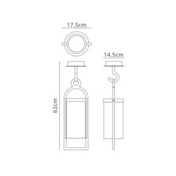 Maya Ceiling, 1 x E27, IP54, Anthracite - thumbnail 2