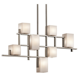 City Lights 7 Light Pendant Chandelier Light Classic Pewter, G9 - thumbnail 1