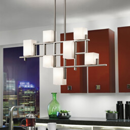 City Lights 7 Light Pendant Chandelier Light Classic Pewter, G9 - thumbnail 2