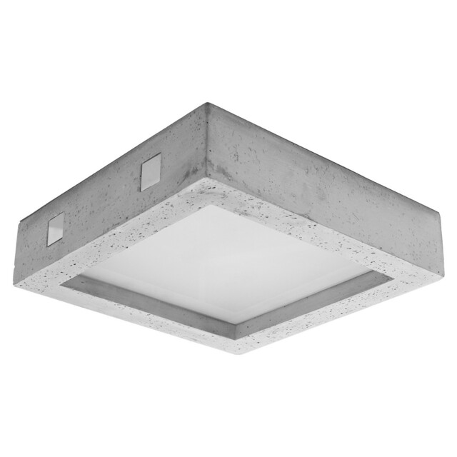 Riza Flush Ceiling Light Concrete Grey, 33cm - image 1