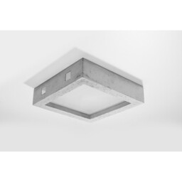 Riza Flush Ceiling Light Concrete Grey, 33cm - thumbnail 2