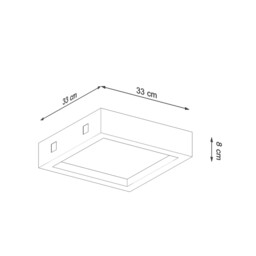 Riza Flush Ceiling Light Concrete Grey, 33cm - thumbnail 5