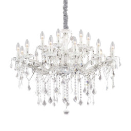 Florian  18 Light Crystal Chandelier Chrome Finish, E14 - thumbnail 1