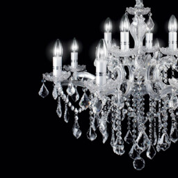 Florian  18 Light Crystal Chandelier Chrome Finish, E14 - thumbnail 2