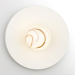 Piava Globe Ceiling Light White-Brown (Marble Colour), Cream White