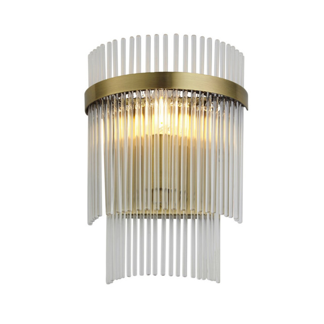 Marietta Glass Wall Lamp Antique Brass - image 1