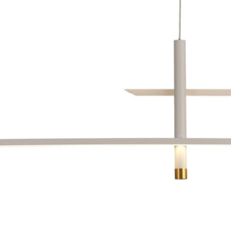 Esparta Linear Pendant, 50W LED, 3000K, 2100lm, White / Gold, 3yrs Warranty - thumbnail 5