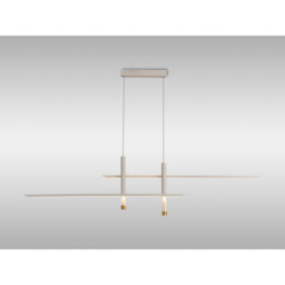 Esparta Linear Pendant, 50W LED, 3000K, 2100lm, White / Gold, 3yrs Warranty - thumbnail 2