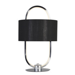 Madrid LED Table Lamp, Black Shade 3000K - thumbnail 1
