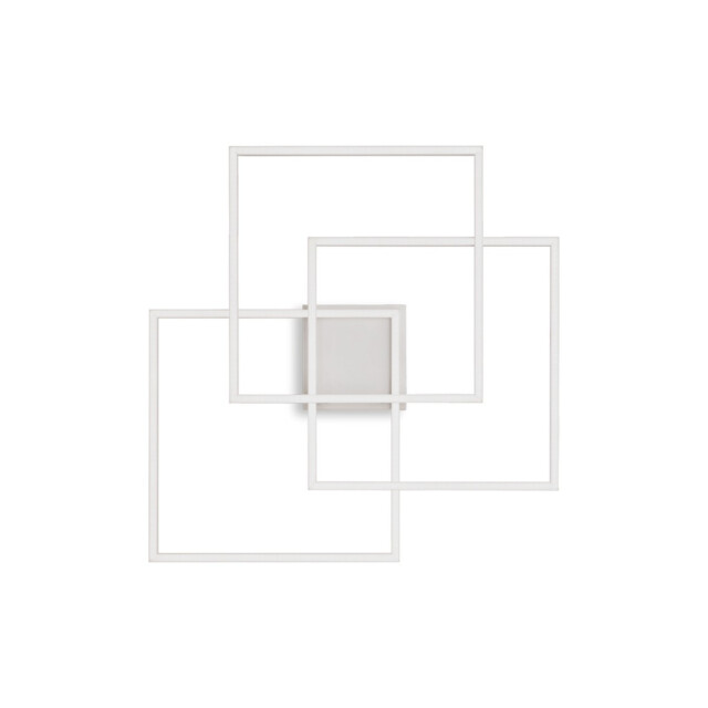 Frame Square Integrated LED Semi Flush Ceiling Light White 2700K