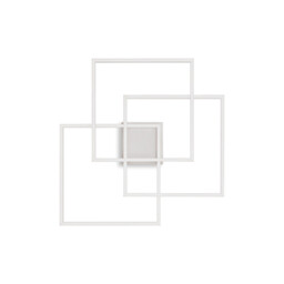 Frame Square Integrated LED Semi Flush Ceiling Light White 2700K