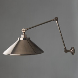 Rio Adjustable Wall Light, Antique Silver - thumbnail 2
