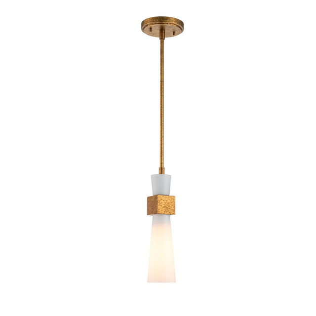 Kristy Slim Pendant Ceiling Light Contemporary Distressed Gold 1x E27 - image 1