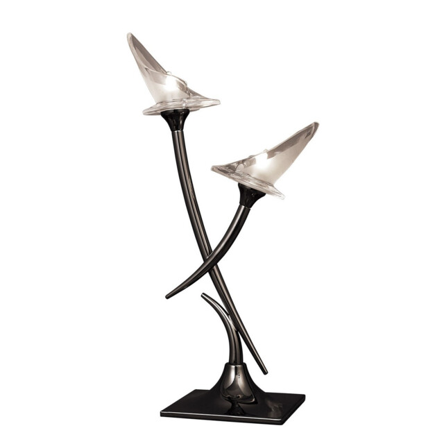 Flavia Table Lamp 2 Light G9, Black Chrome - image 1