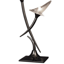 Flavia Table Lamp 2 Light G9, Black Chrome - thumbnail 3