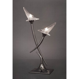 Flavia Table Lamp 2 Light G9, Black Chrome - thumbnail 2