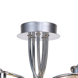 Talia Semi Ceiling Round, 5 Light G9, Polished Chrome/Silver/Clear Glass - thumbnail 5