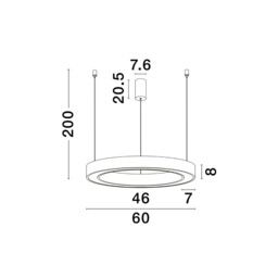 Morbido Integrated LED Pendant Ceiling Light Brass Gold Aluminium LED 50W 2733Lm 2700K - 4000K + Remote Control - thumbnail 3