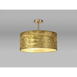 Baymont 40cm Antique Brass 5 Light E27 Semi Flush Fixture With 50cm x 20cm Gold Leaf Shade - thumbnail 2