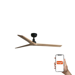 Klim Medium Smart Ceiling Fan Black, Pine Blades - thumbnail 1