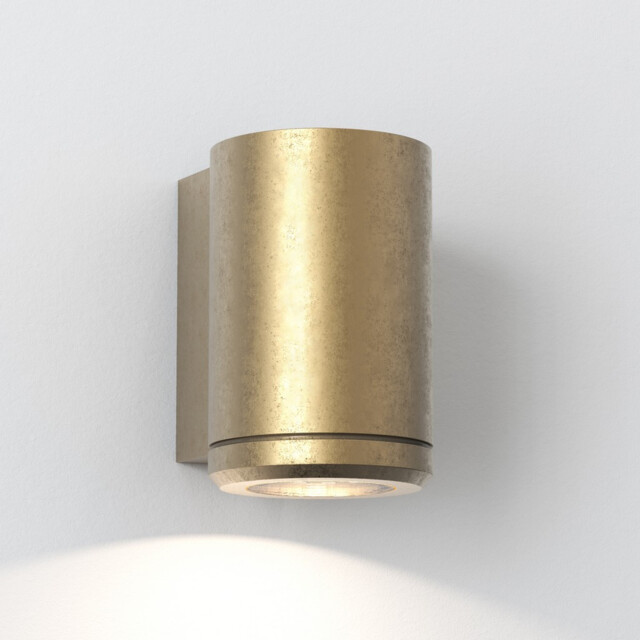 Jura Single Outdoor Coastal Wall Downlight Solid Brass IP44, GU10 - image 1